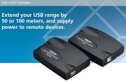 BLACKBOX-IC244A-R2  Single USB to CAT5 Extender, 50 m  1埠USB 1.1 CAT5延長器, 50公尺