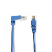 BLACKBOX-EVNSL216-0001-90DS  SpaceGAIN CAT6 250-MHz Angled Patch Cable (UTP), 90° Down–180° Straight, Blue, 1-ft. (0.3-m)