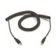 BLACKBOX-USB10-0001  USB 2.0 Coiled Cable, Type A/B, Male/Male, 1-ft. (0.3-m)