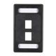 BLACKBOX-WPF459  CAT6a F/UTP Faceplate, Single-Gang, 2-Port, Black