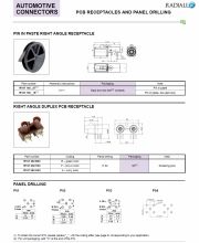 Radiall-R197 160 _07  PCB RECEPTACLES AND PANEL DRILLING  電路板專用 車用插座產品圖