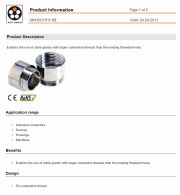 LAPP-SKINDICHT® A-PG/M  Adapter from a PG outer thread to a metric inner thread 工業級連接頭