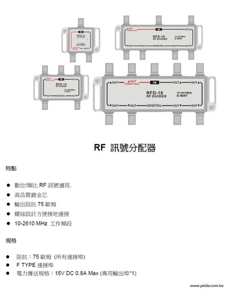 RFD-12 RF 訊號分配器
