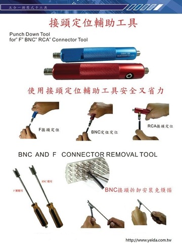 TOOL-1 接頭定位輔助工具 BNC , F & RCA 接頭定位輕鬆容易又安全產品圖