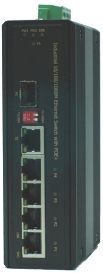 YEIDA-WDR004G-X 4埠10/100/1000BASET TO 1000BASEF SFP POE工業級乙太網路光電交換器/轉換器