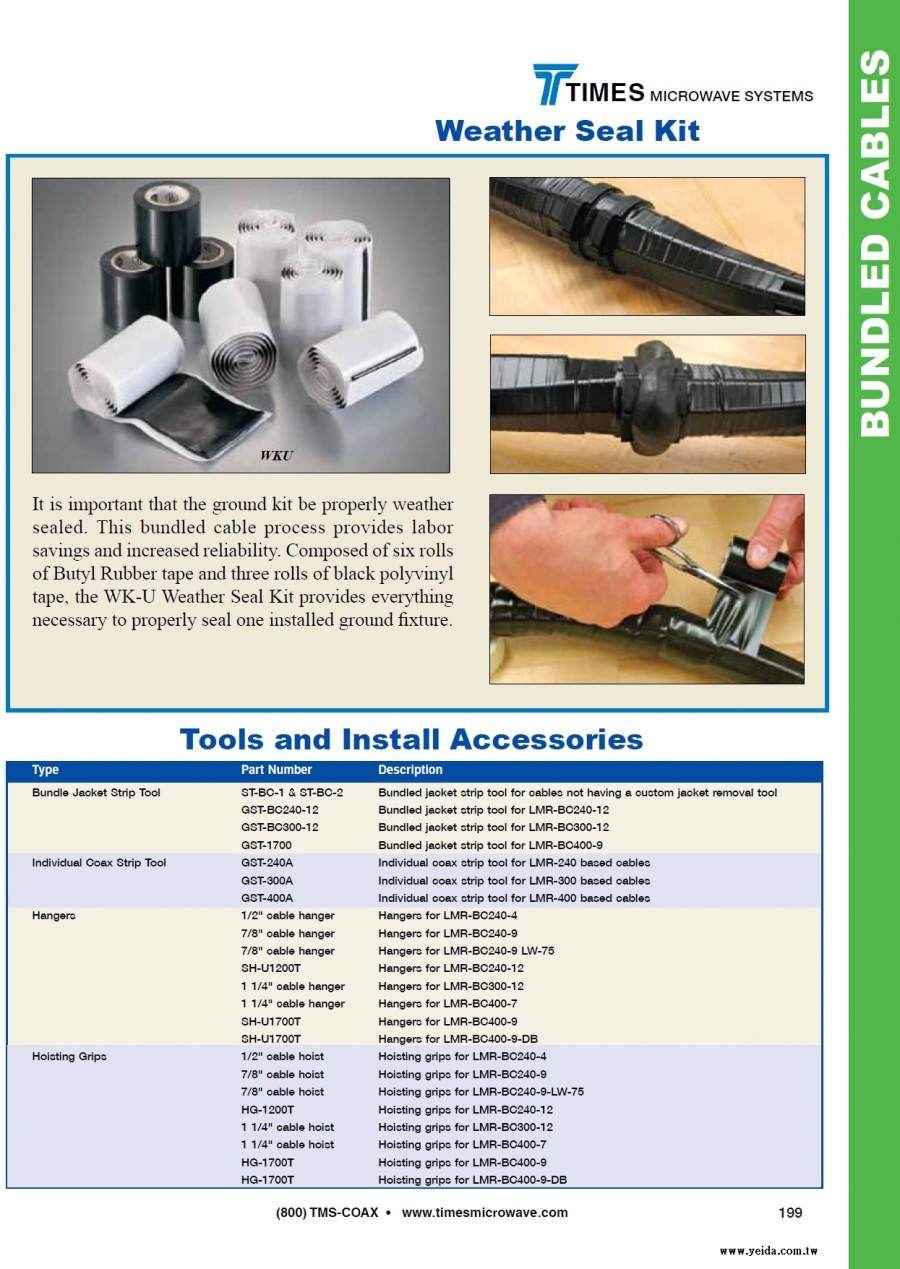TIMES-Bundled Cables Weather Seal Kit (低損耗同軸電纜製作工具 配件)產品圖