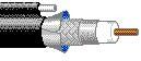 CATV  RG-6  (Bonded Al Foil + 60 % Al Braid + non-Bonded Al Foil)+Messenger