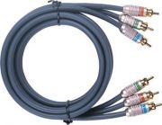 Φ6.0*6.0*6.0 Component Video Cable 3RCA to 3RCA 75OHM 1.5M