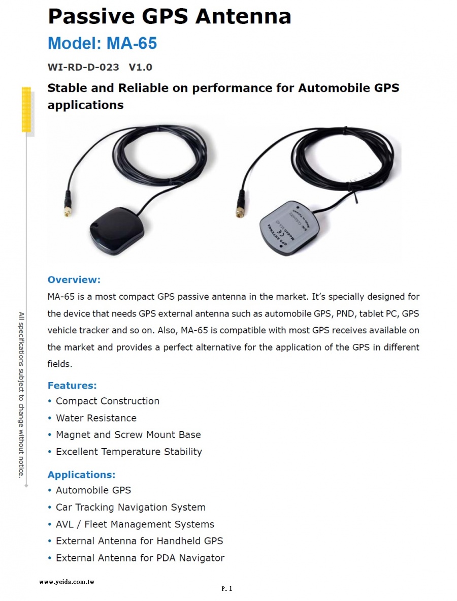 MA-65 Passive GPS Antenna 被動式天線