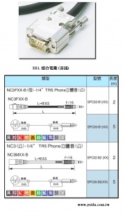 CANARE, XRL 組合電纜 (音訊) DMX-512 舞台攝影棚, VCR/VTR 錄影機 RS422, 網際網路等專用電纜產品圖