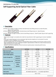 ELITE-Self-Supporting Aerial Optical Fiber Cable 室外鋼線架空自持式多芯(2C-12C)套管式單多模光纜產品圖