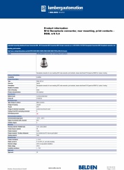 M12 Receptacle Connectors 插座連接器