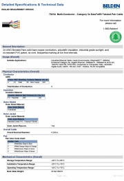 Belden-7923A  - Category 5e DataTuff®  Industrial Ethernet Cable 工業級耐油抗陽光以太網路線