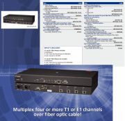 BLACKBOX-MT1000A-85-R4  T1 Fiber Mux, Multimode, 850-nm   4埠T1轉多模光纖多工器產品圖