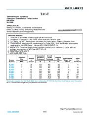 TAGT-UL 5288  Teflon/Ceramic Insulation Fiberglass Braid/Teflon Finish Jacket 高溫線 600V 250°C (482°F)