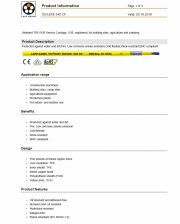 LAPP- ÖLFLEX® 540 CP  工業級(超柔移動式防水防油污耐磨損鍍錫銅網隔離)連接線Shielded TPE-PUR Service Cordage, VDE -registered, for building sites, agriculture and camping