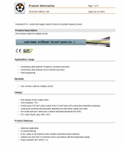 LAPP- ÖLFLEX® SERVO 700   工業級(伺服馬達)連接線 Combined PVC -control and supply cable for motors of variable frequency drives