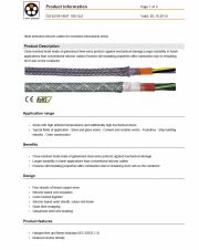 LAPP- ÖLFLEX® HEAT 180 GLS 工業級(矽橡膠超柔移動式耐熱防紫外線 化學 低煙無毒) 鋼網隔離連接線 Steel armoured silicone cables for increased mechanical stress產品圖