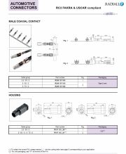Radiall-R299 197 000 MALE COAXIAL CONTACT & HOUSING 直線型 (公) 歐美規適用 車用連接線