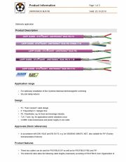 LAPP-UNITRONIC® BUS PB 工業級工作站傳輸信號線For stationary installation of Bus SystemsMaximal electromagnetic screening