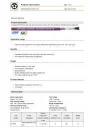 LAPP-UNITRONIC® BUS PB 105工業級工作站傳輸信號線Cable has been designed for use in factory halls where temperatures up to a max. 105°C may occur