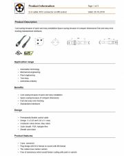 LAPP-S/A cable: M12 connector on M8 socket 工業級電腦連接線 3-pos. connector