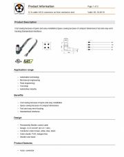 LAPP-S/A cable: M12 connector on free conductor end 工業級電腦連接線 4-pos. connector產品圖