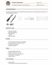 LAPP-S/A cable: M12 socket on free conductor end 工業級電腦連接線 4-pos. connector產品圖