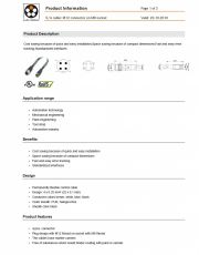 LAPP-S/A cable: M12 connector on M8 socket 工業級電腦連接線 4-pos. connector