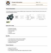 LAPP-Y distributor 工業級連接器 Design as M12 and M8 , M12 design with screw hole