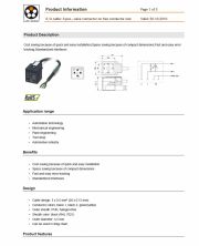 LAPP-S/A cable: 3-pos., valve connector on free conductor end 工業級電腦連接線 3-pos. connector