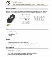 LAPP-S/A box, M8 slots and master cable connection M16/M12 工業級電腦連接線 With M12/M16 plug-in connection