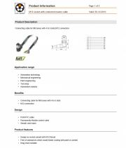 LAPP-M12 socket with connected master cable 工業級電腦連接線 Connecting cable for M8 boxes with 4 to 6 slots; M12 connection產品圖