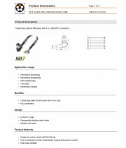 LAPP-M12 socket with connected master cable 工業級電腦連接線 Connecting cable for M8 boxes with 4 to 6 slots; M12 connection