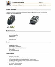 LAPP-AS-Interface Modules (IP67)工業用接頭 Standardized interfaces; For decentralized automatization