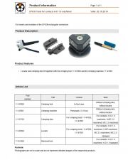 LAPP-EPIC® Tools for contacts MC Coax 工業用接頭 For inserts and modules of the EPIC® rectangular connectors