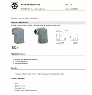 LAPP-EPIC® H-A 3 Hood Metal side entry  工業用接頭 Innovative metal and plastic housing design