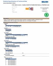 Belden-1332A Type A, 18 AWG, 20 Pairs, PLTC ITC DataBus® ISA/SP-50 FOUNDATION Fieldbus or PROFIBUS Cable