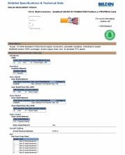 Belden-1331A Type A, 18 AWG, 16 Pairs, PLTC ITC DataBus® ISA/SP-50 FOUNDATION Fieldbus or PROFIBUS Cable