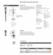 Lumberg-RSMF-8 M8 Male Receptacle Connectors and Inserts M8公接頭插座線組合