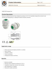 LAPP-SKINTOP® ST-HF-M Maximum reliability; Extremely flame retardant according to UL 94 V0; Completely halogen-free