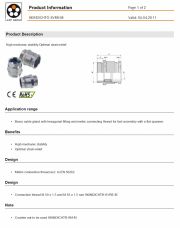 LAPP-SKINDICHT® SVRN-M Brass cable gland with hexagonal fitting and metric connecting thread for fast assembly with a flat spanner工業級連接器