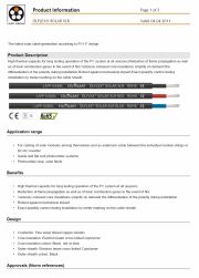 LAPP-ÖLFLEX® SOLAR XLR The latest solar cable generation according to PV1-F design 太陽能用電線