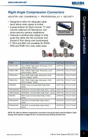 ICM-FSBNC15RA BNC15RGB, Right Angle, Multi-piece, 22-24 AWG (Purple) - Nickel   RGB電線 擠壓式90度直角BNC接頭