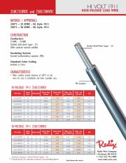 Radix- UL 1911, 250°C – 25 & 30 KVDC 24 – 10 AWG (PFA)High Voltage  Wire 鐵氟龍高溫高壓線產品圖