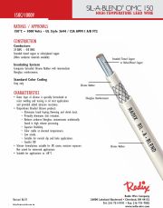 Radix-SIL-A-BLEND® OMC 150°C – 1000 Volts - UL Style 3644 / CSA AWM I A/B FT2  24 to 4/0 AWG High Voltage  Wire 雙層矽橡膠玻璃絲編織高溫高壓線