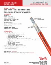 Radix-DuraBlend® 200 200°C – 1000 Volts - UL Style 3788 / CSA AWM I A/B FT2  22 to 4/0 AWG High Voltage  Wire 雙層矽橡膠玻璃絲編織高溫高壓線產品圖