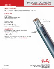 Radix- 200°C – 600 Volts - UL Style 3530, 3135, 3268, 3512 / CSA AWM (24 to 250MCM) High Voltage  Wire 矽橡膠高溫高壓線