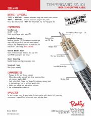 Radix-Tempergard FZ-101 Mica and PTFE Tape / Fiberglass Braid   250°C  600 V (22 AWG – 2 AWG) 多芯鍍鎳鐵氟龍雲母帶+玻璃絲編織 高溫控制電纜線產品圖