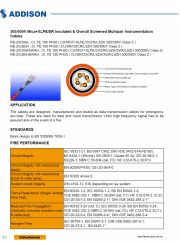 CALEDONIAN-RE Fire Resistant 300/500V Mica+XLPE or SR Insulated & Overall Screened Multipair Instrumentation 多對雲母耐火級XLPE或矽橡膠 + 低煙無毒鋁箔隔離儀表控制電纜(可鎧裝)